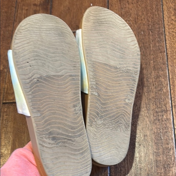 WOMEN'S REEF WATERCOLOR CORK CUSHION SCOUT SLIDE ON BEACH SANDALS SIZE 7 - Picture 5 of 8